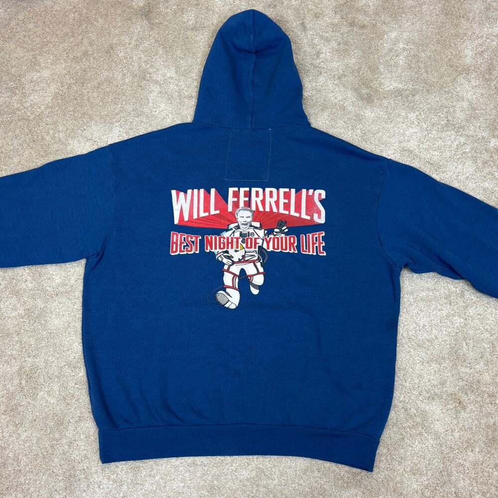 Aviator Nation Will Ferrell Best Night Bolt Hoodie Women's Large Rare - Picture 2 of 10